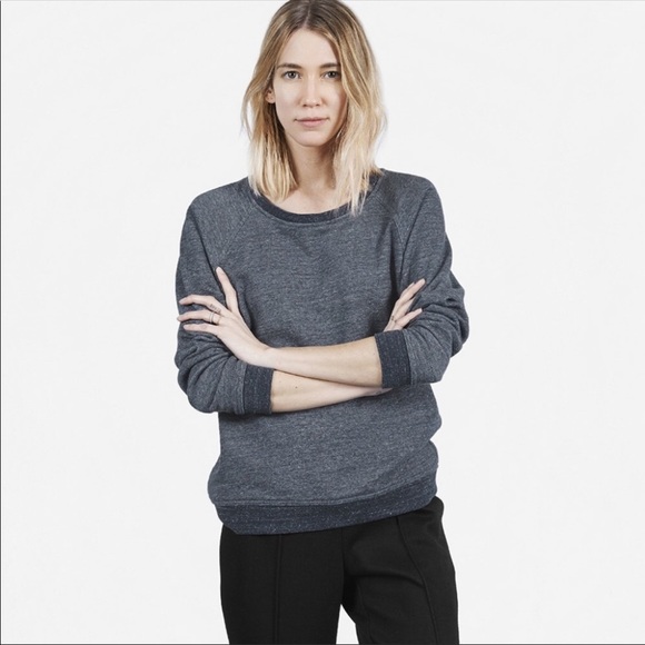 Everlane Sweaters - Everlane Womens Pullover French Terry Navy Large